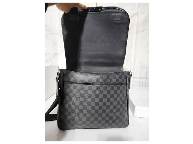 Borsa a tracolla Renzo Damier Graphite Louis Vuitton Grigio/Nero - vista 7