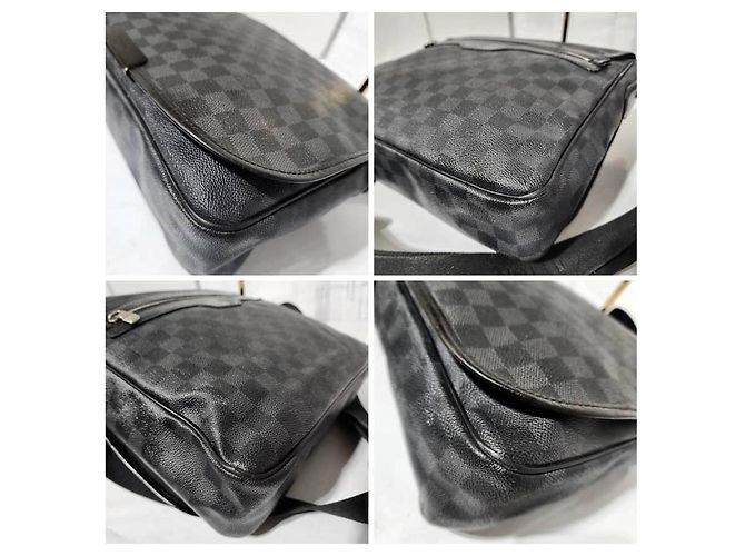 Borsa a tracolla Renzo Damier Graphite Louis Vuitton Grigio/Nero - vista 8