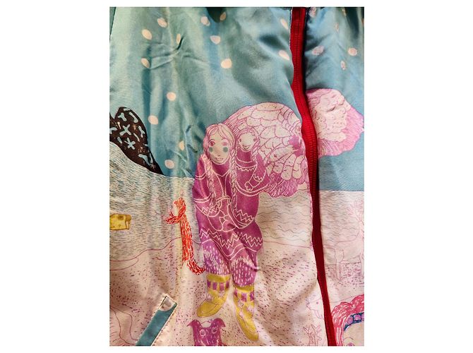 Chaqueta de plumas reversible Tsumori Chisato Roja Multicolor - vista 3