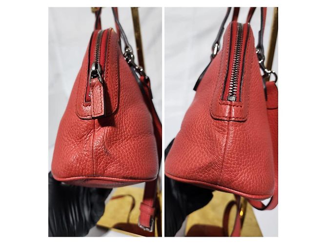 Borsa mini dome in pelle di vitello GUCCI rossa Rosso - vista 10