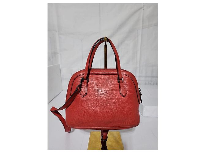 Borsa mini dome in pelle di vitello GUCCI rossa Rosso - vista 11