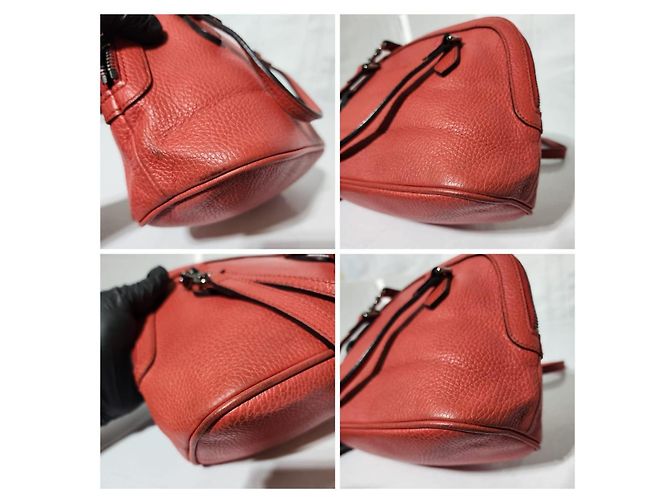 Borsa mini dome in pelle di vitello GUCCI rossa Rosso - vista 14