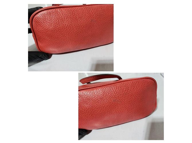 Borsa mini dome in pelle di vitello GUCCI rossa Rosso - vista 16