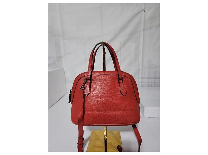 Borsa mini dome in pelle di vitello GUCCI rossa Rosso - vista 17