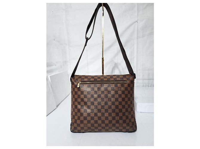 Borsa a tracolla/messenger Brooklyn MM Damier Ebene Louis Vuitton marrone - vista 4
