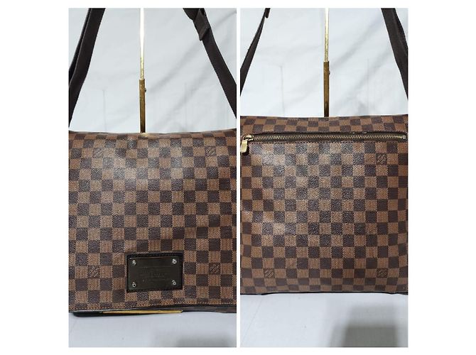 Borsa a tracolla/messenger Brooklyn MM Damier Ebene Louis Vuitton marrone - vista 5