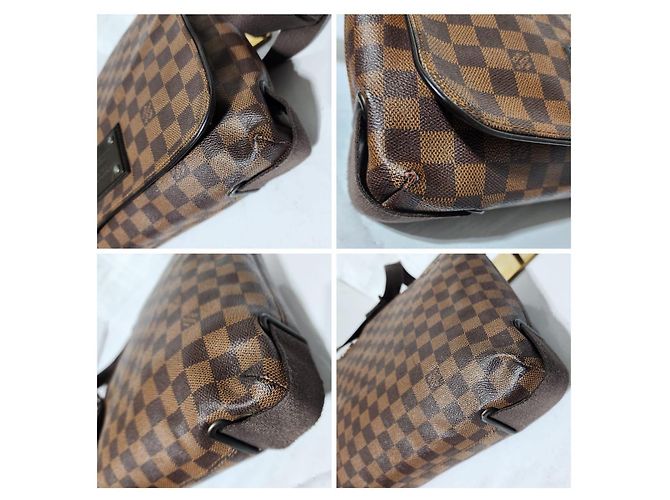 Borsa a tracolla/messenger Brooklyn MM Damier Ebene Louis Vuitton marrone - vista 6