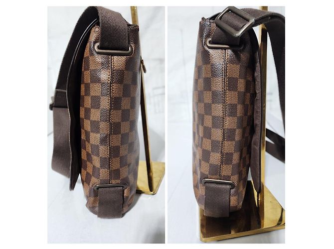 Borsa a tracolla/messenger Brooklyn MM Damier Ebene Louis Vuitton marrone - vista 9