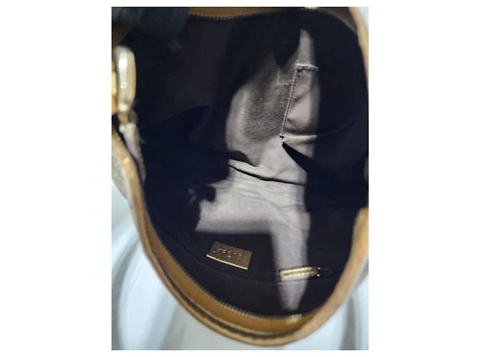 Bolso hobo mediano D-Ring Abbey de tela GG de GUCCI oro Dorado - vista 5