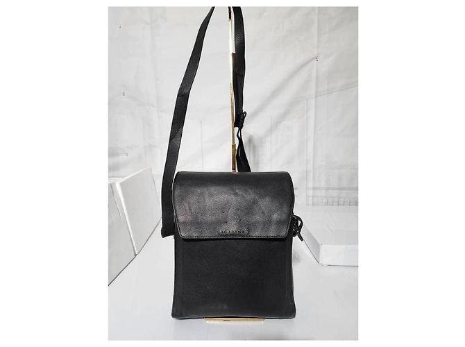 Borsa messenger/crossbody Shaldon in pelle nera di Burberry Nero - vista 6