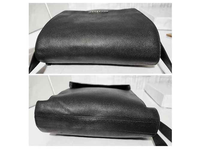 Borsa messenger/crossbody Shaldon in pelle nera di Burberry Nero - vista 7