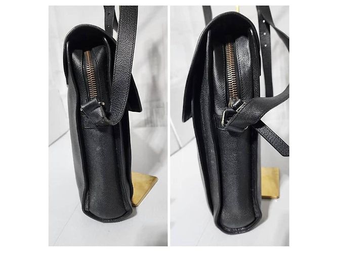 Borsa messenger/crossbody Shaldon in pelle nera di Burberry Nero - vista 8