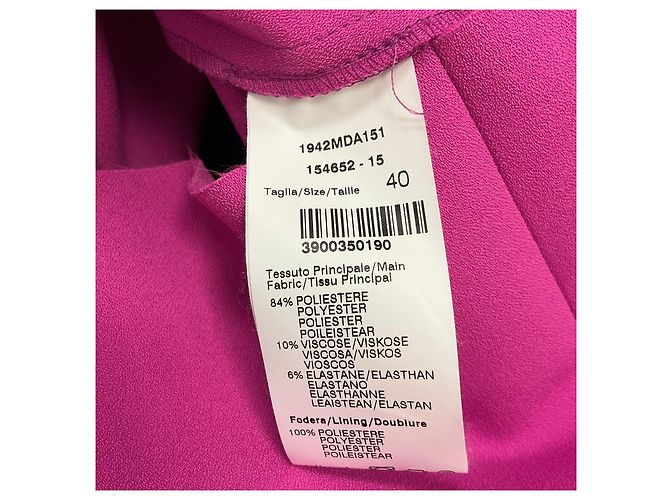 Robe mini à col cravate rose vif MSGM - vue 5
