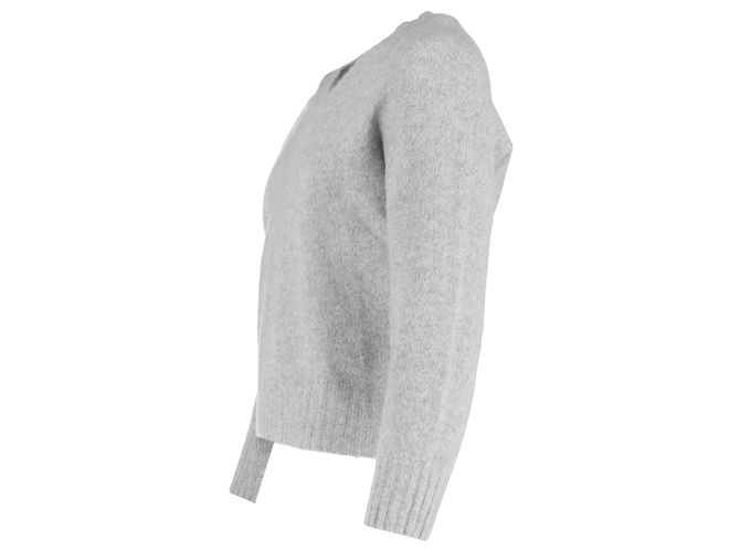Gestrickter V-Ausschnitt Pullover aus grauer Kaschmirwolle von Tom Ford - Ansicht 2