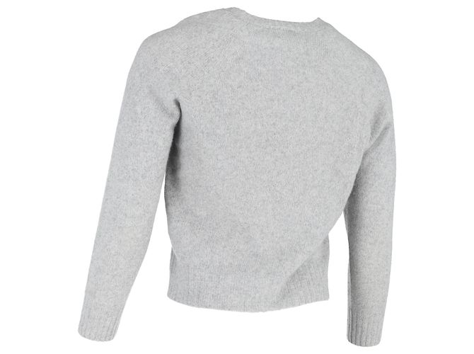 Gestrickter V-Ausschnitt Pullover aus grauer Kaschmirwolle von Tom Ford - Ansicht 3