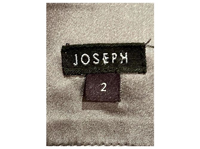 Dunkelsilbernes Seidenkleid Joseph mit Bischofärmeln - Ansicht 4