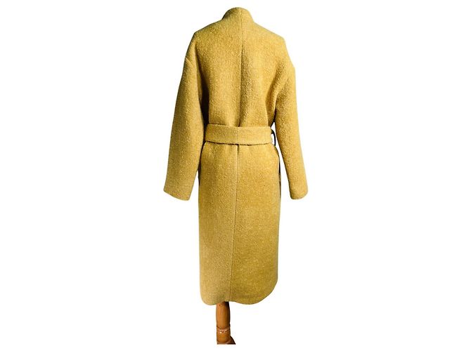 Autre Marque Abrigo Spoon Amarillo de Lana y Alpaca - vista 4
