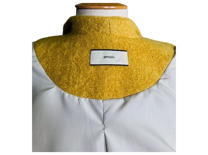 Autre Marque Abrigo Spoon Amarillo de Lana y Alpaca - vista 5