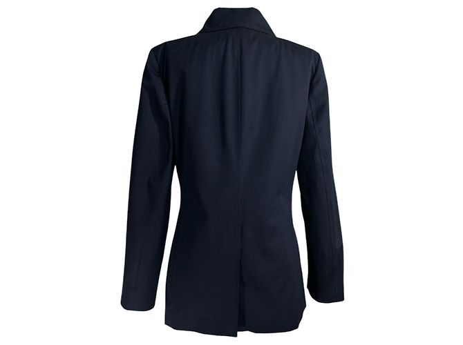 Autre Marque Skall Studio Trench Corto Blu Navy in Cotone - vista 3