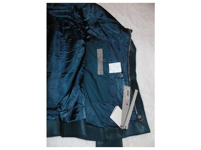 Rick Owens Jacke Dunkelgrün Kalbfell - Ansicht 8