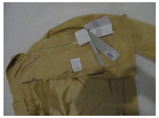 Chaqueta con capucha Rick Owens de cuero crema Crudo - vista 7
