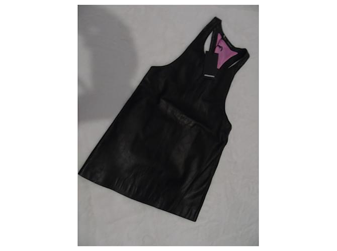 Top de cuero negro Dsquared2 - vista 2