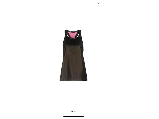 Top de cuero negro Dsquared2 - vista 3
