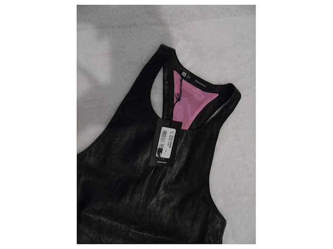 Top de cuero negro Dsquared2 - vista 5