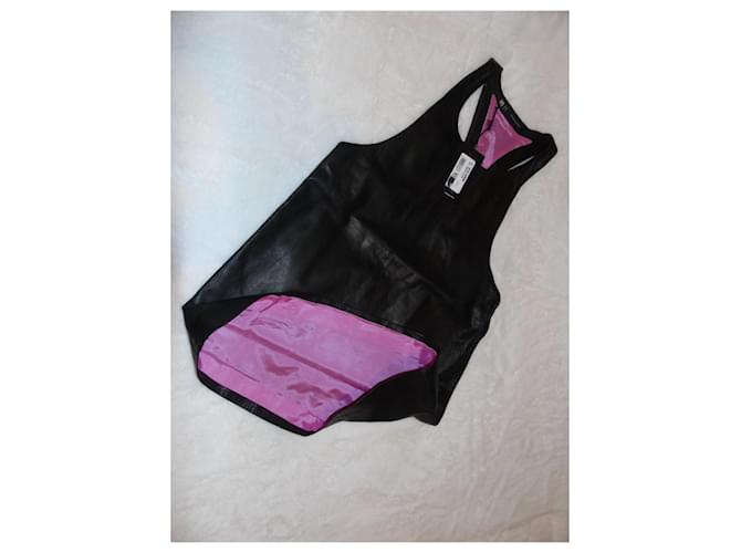 Top de cuero negro Dsquared2 - vista 7