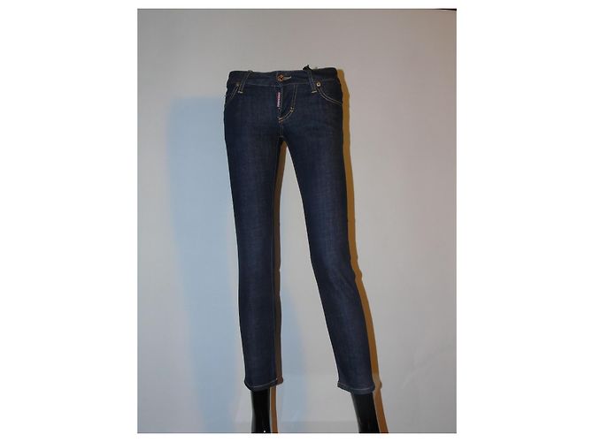 Jeans Dsquared2 Blu Scuro Cotone - vista 2