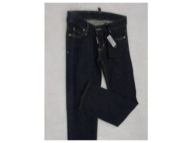 Jeans Dsquared2 Blu Scuro Cotone - vista 5