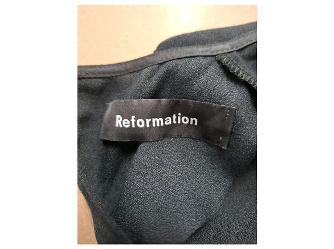 Mini Abito Reformation in Viscosa Nera Nero - vista 6
