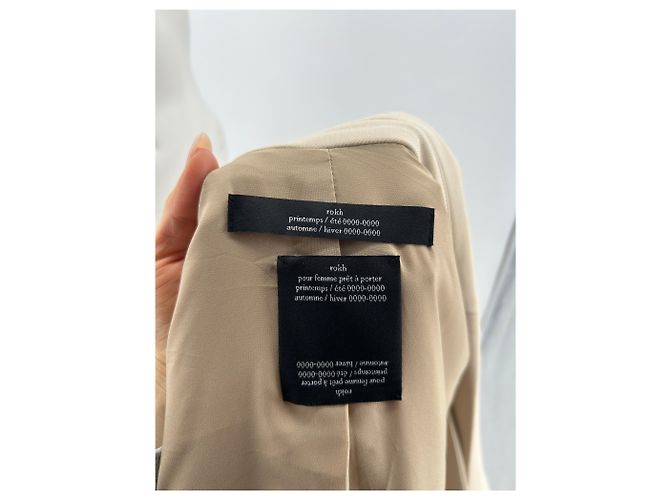 Autre Marque ROKH Jacken T.FR 38 Polyester Beige - Ansicht 5