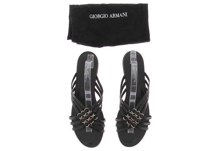 Sandali GIORGIO ARMANI T.EU 40 Pelle Nero - vista 8
