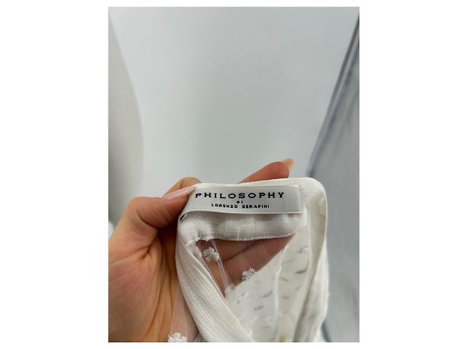 Philosophy di Lorenzo Serafini PHILOSOPHY VON LORENZO SERAFINI Kleider T.FR 36 Polyester Weiß - Ansicht 6