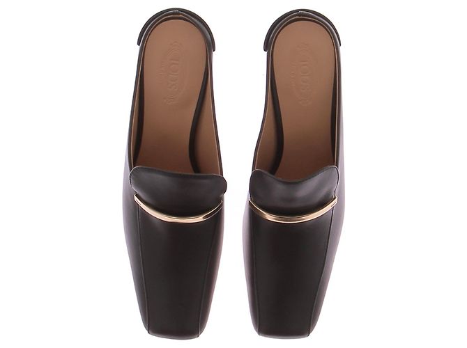 Mules e zoccoli TOD'S T.EU 39 Pelle Marrone - vista 6