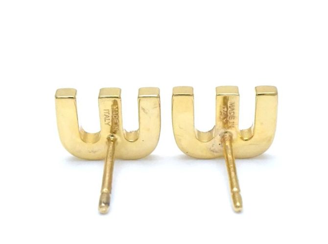 Orecchini a perno placcati in oro Miu Miu - vista 5