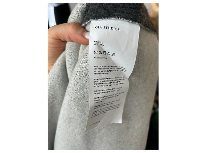 Autre Marque GIA STUDIOS Kleider T.FR 38 Wolle Grau - Ansicht 6