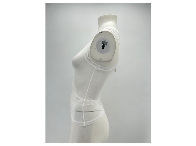 Autre Marque NICHT UNTERSCHRIEBEN / UNTERSCHRIEBEN Tops T.International S Polyester Weiß - Ansicht 4
