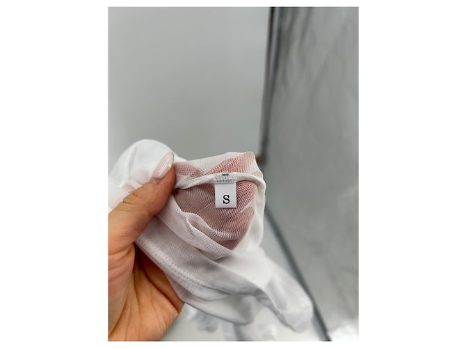Autre Marque NICHT UNTERSCHRIEBEN / UNTERSCHRIEBEN Tops T.International S Polyester Weiß - Ansicht 6
