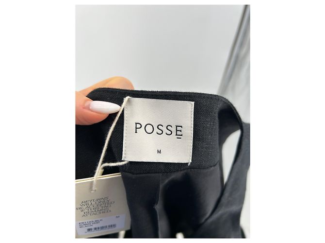 Autre Marque POSSE Tops T.International M Lino Negro - vista 6