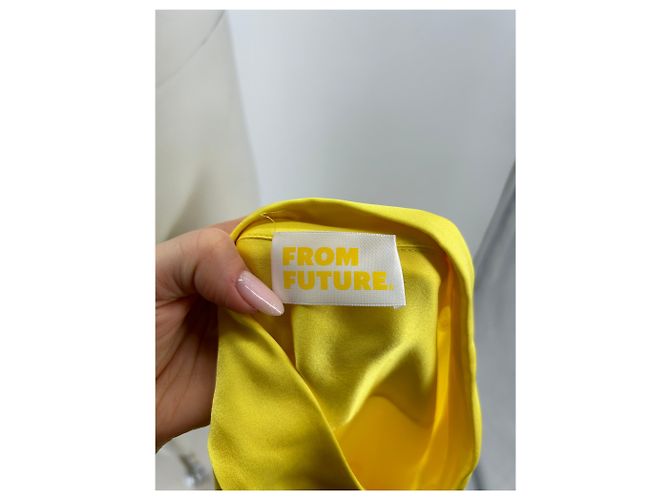 Autre Marque DE FUTURO Tops T.Internacional S Seda Amarillo - vista 5