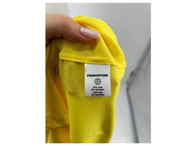 Autre Marque DE FUTURO Tops T.Internacional S Seda Amarillo - vista 6