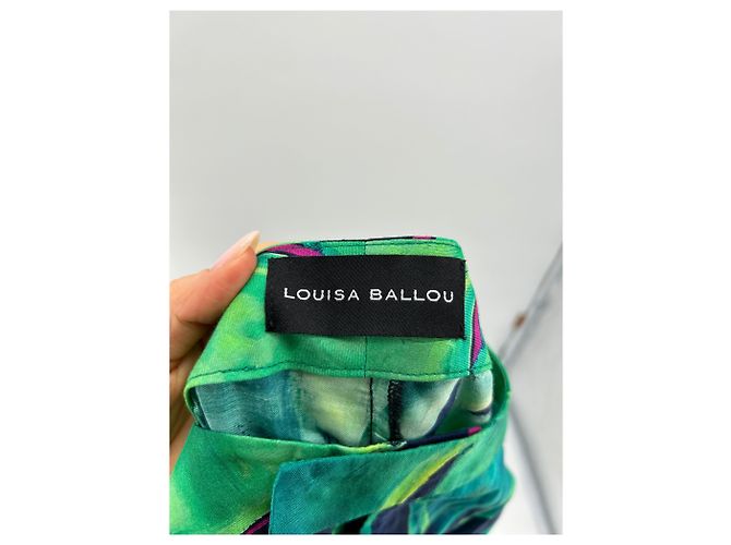 Autre Marque LOUISA BALLOU Pantalones T.International S Algodón Verde - vista 3
