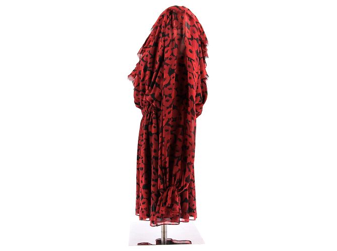 SAINT LAURENT Kleider T.FR 38 Seide Rot - Ansicht 4