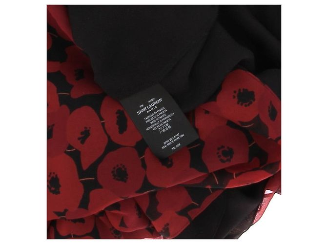 SAINT LAURENT Kleider T.FR 38 Seide Rot - Ansicht 6