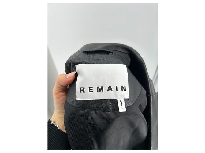 Autre Marque REMAIN BIGER CHRISTENSEN Jacken T.International S Leder Schwarz - Ansicht 5