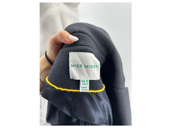 Autre Marque MIRA MIKATI Abrigos T.FR 38 Lana Negro - vista 6