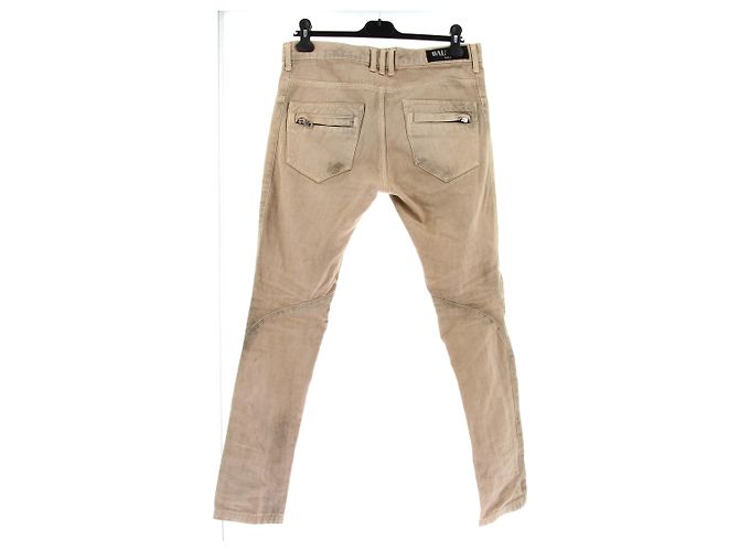 Jeans BALMAIN T.US 30 Cotone Beige - vista 2