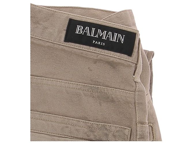Jeans BALMAIN T.US 30 Cotone Beige - vista 4